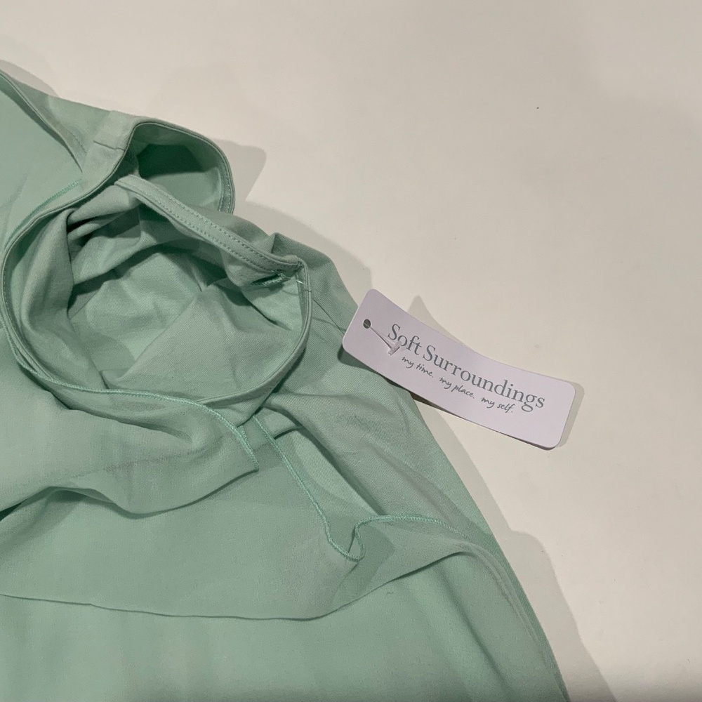 NWT Soft Surroundings Sz 1X Amalfi Dress Chiffon Overylay Sea Mist - Picture 6 of 6